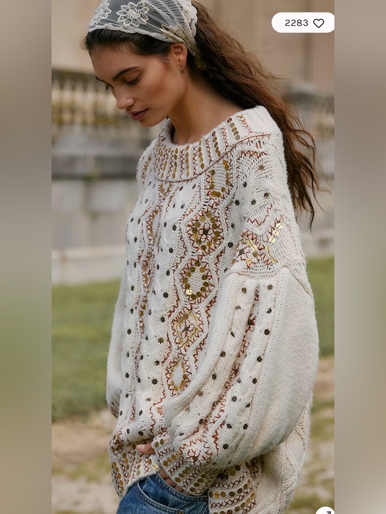 Free People Sweaters - Free People Gilded Cable Sweater